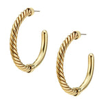 Gold Uzi Hoop Earrings
