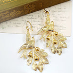Dramatic Bird and Pearl Earrings by Eric et Lydie