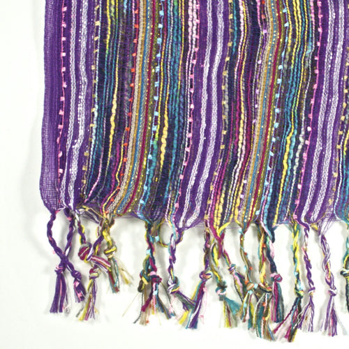 Guatemalan Handwoven Scarf - Royal Purple