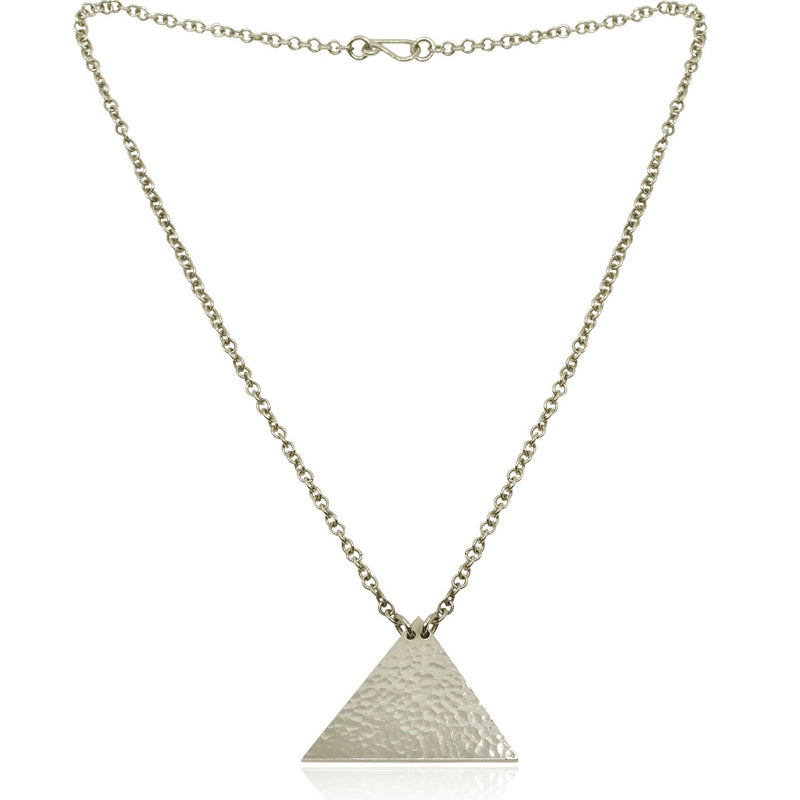 Silver Pyramid Necklace