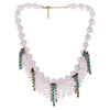 Sicilian Beaded and Blue Crystal Necklace by A'BIDDIKKIA