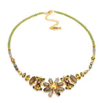 Gemstone Flower Necklace by AMARO