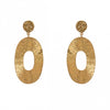 Textured Gold Ring Statement Earrings