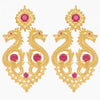 Queen Dragon Statement Earrings in Gold Plated .925 Silver + Ruby Crystal - By Ana Moura