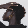 Crisp Gold Fuliwa Hoop Earrings