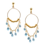 Blue Chalcedony Afrodite Mini Hoop Earrings from Italy