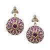 Vintage Inspired Turkish Ottoman Ruby Earrings