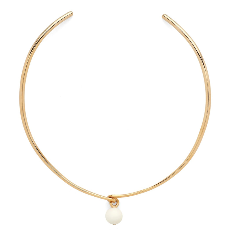 Delicate Gold Mpira Bone Choker Necklace
