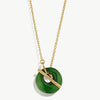Gold Emerald Green Pendant Necklace from Kenya