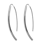 Silver Bow Threader Earrings