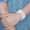 Omba Ostrich Egg Wrap Bracelet from Namibia - Alabaster