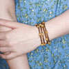 Omba Ostrich Egg and Bead Wrap Bracelet from Namibia - Coffee