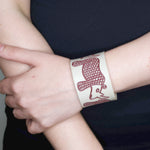 Hand Carved Himba Bracelet from Namibia - Red Rhino