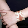 Hand Carved Himba Bracelet from Namibia - Geometric Red