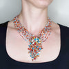 Daring Colorful Beaded Statement Necklace from Namibia