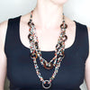 Colorful Beaded Reclaimed Wood Statement Necklace from Namibia