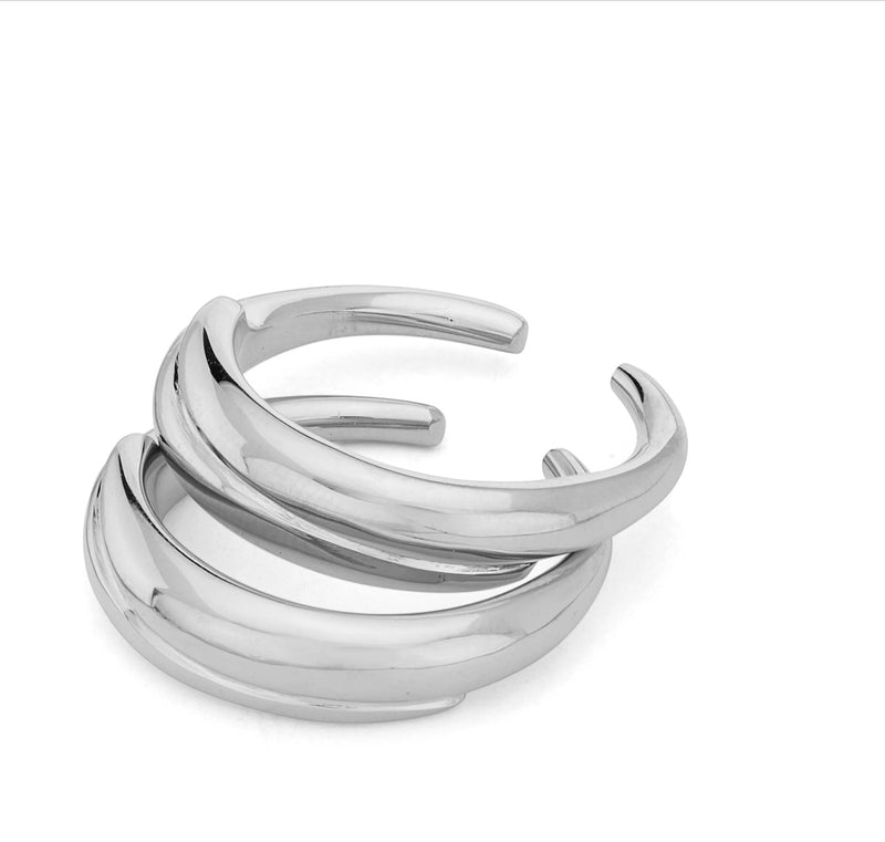Hope Inspired Silver Amali Stacking Rings Size 5.5