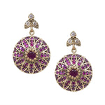Vintage Inspired Turkish Ottoman Ruby Earrings