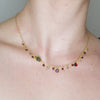 Red Garnet and Rutilated Quartz Choker Necklace