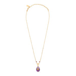Gold and Amethyst Pendant Necklace by Satellite Paris