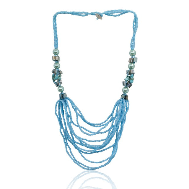 Buy online Blue Metal Heavy Statement Necklace from fashion jewellery for  Women by Carnival for ₹389 at 65% off | 2024 Limeroad.com