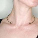 Silver Brass Collar Necklace from Kenya