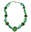 Delta Sea Green Recycled Glass Statement Necklace from Botswana