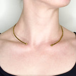 Gold Brass Collar Necklace from Kenya