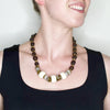 Brown Recycled Glass Chunky Statement Necklace from Botswana