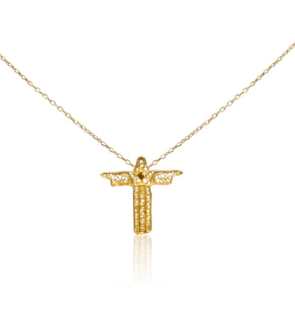 Portuguese Icon Gold Plated Sterling Silver Filigree Necklace - Christ the King