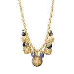 Stunning Mother of Pearl and Labradorite Gold Statement Necklace by Satellite Paris
