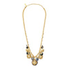 Stunning Mother of Pearl and Labradorite Gold Statement Necklace by Satellite Paris