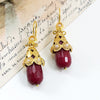 Ottoman Inspired Red Drop Earrings