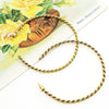Brass Braided Hoop Earrings - Large