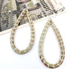 Gullah-Geechee Woven Long Tear Drop Sweetgrass Earrings