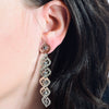 Silver Leaf Dangle Earrings by LK Designs