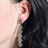 Silver Leaf Dangle Earrings by LK Designs