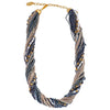 Murano Handblown Glass Bead Necklace - Grey