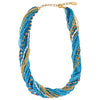 Murano Handblown Glass Bead Necklace - Blue