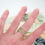 .925 Silver Filigree Ring - Size 7