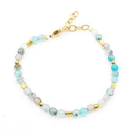 Aqua-Marine Pre-Columbian Inspired Bracelet