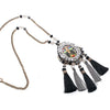 Frida Kahlo Crystal Encrusted Statement Necklace - Long