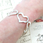 Silver Heart Link Bracelet from Taxco, Mexico