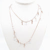 Elegant Chalcedony and Rose Gold  Necklace - Long