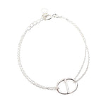 Delicate Split Circle Chain Silver Bracelet