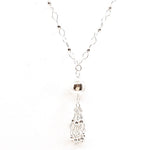 Silver Ball and Tassel .925 Silver Necklacet from Taxco, Mexico - Long