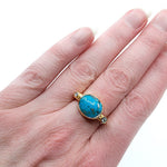 Turkish Sterling Turquoise Ring- Size 6
