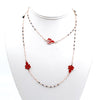 Frida Onyx Rose Gold Necklace - Long