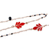 Frida Onyx Rose Gold Necklace - Long