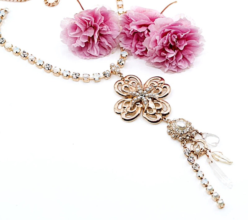 Flower Burst Necklace by AMARO - Long